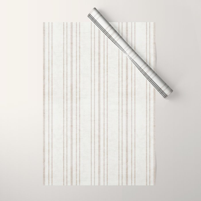 AEGEAN MULTI SIMPLE TICKING STRIPE JUTE Wrapping Paper Gallery Image 1