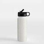 AEGEAN MULTI SIMPLE TICKING STRIPE JUTE Water Bottle Gallery Image 1