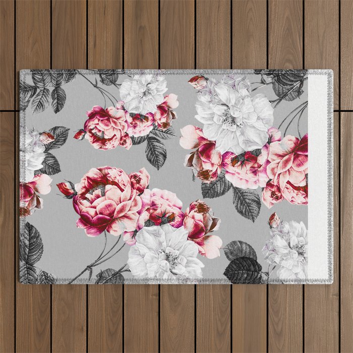 Flora temptation - twilight Outdoor Rug Gallery Image 1