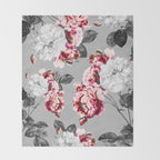 Flora temptation - twilight Throw Blanket Gallery Image 2