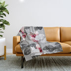 Flora temptation - twilight Throw Blanket Gallery Image 1