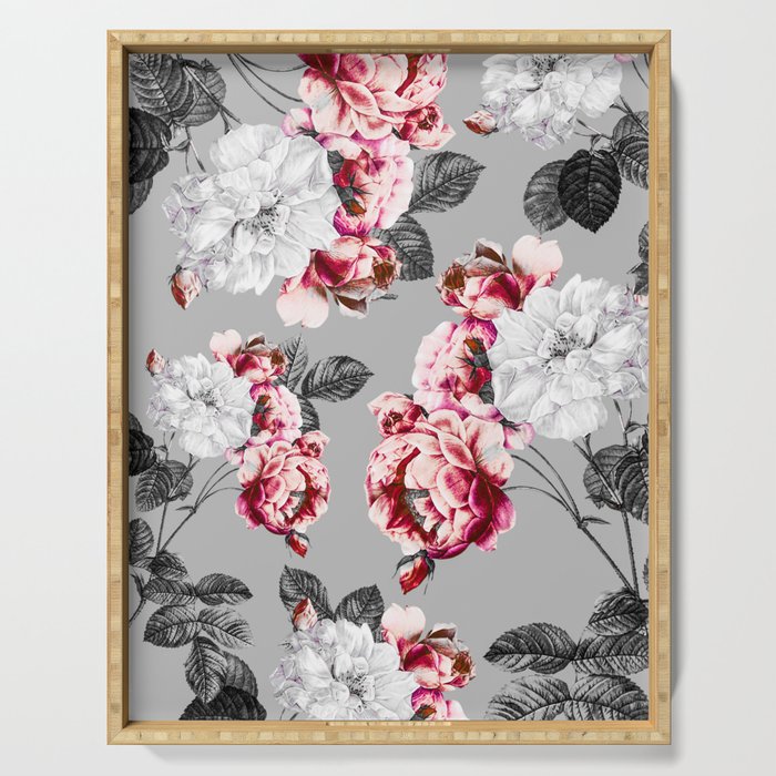 Flora temptation - twilight Serving Tray Gallery Image 1
