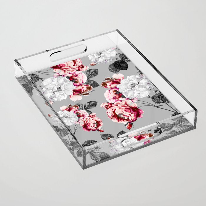 Flora temptation - twilight Acrylic Tray Gallery Image 1