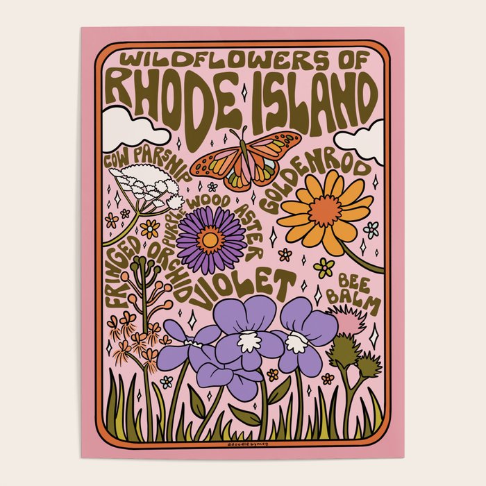 Rhode Island Wildflowers Poster Gallery Image 4