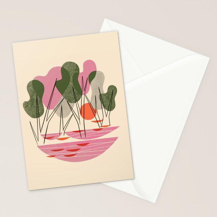 Abstract Forest Stationery Card Gallery Image 2