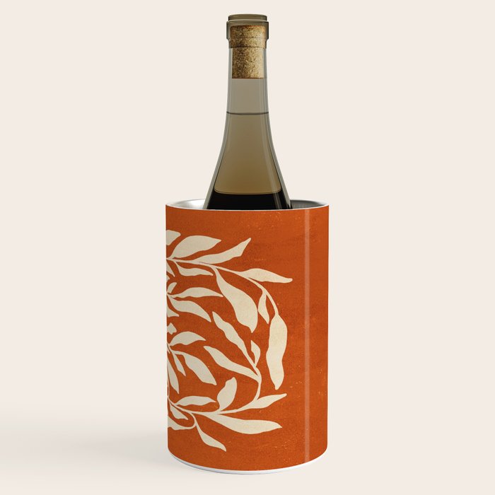 Cognac Leaves: Mid Century Terracotta Edition Wine Chiller Gallery Image 3