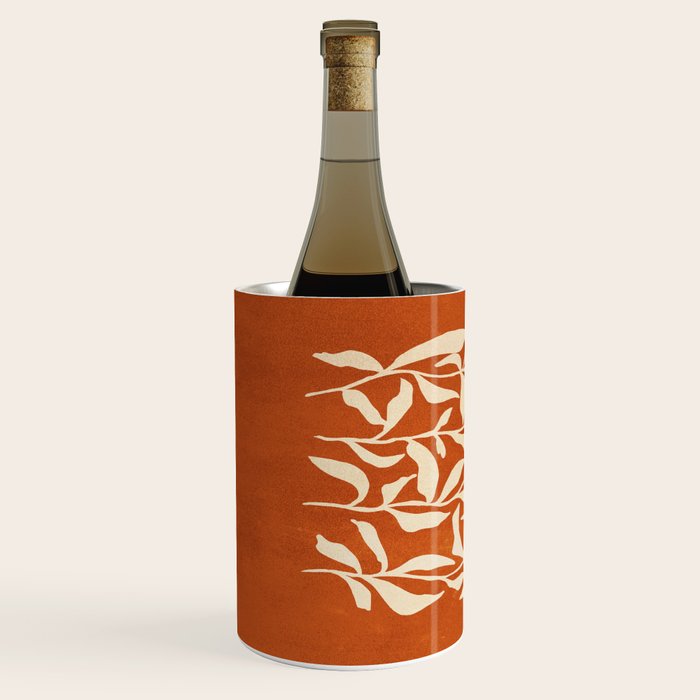 Cognac Leaves: Mid Century Terracotta Edition Wine Chiller Gallery Image 2