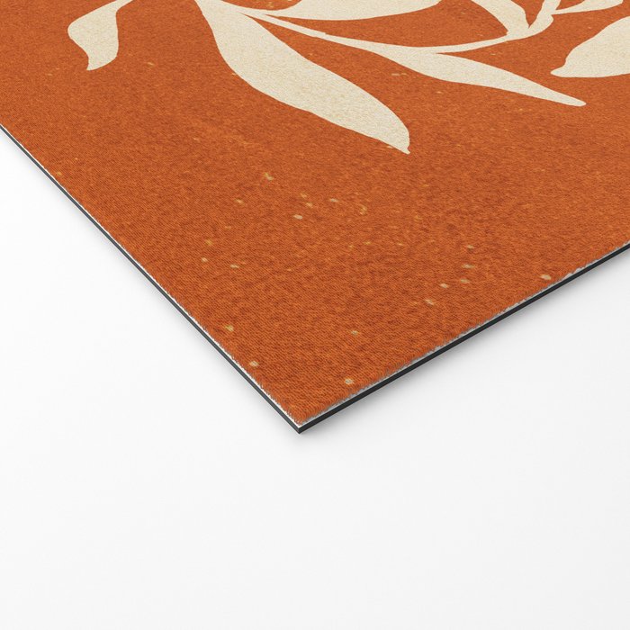 Cognac Leaves: Mid Century Terracotta Edition Welcome Mat Gallery Image 2