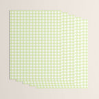 Gingham Check Pattern in Light Lime Green and White Wrapping Paper Gallery Image 3
