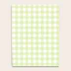 Gingham Check Pattern in Light Lime Green and White Notebook Gallery Image 4