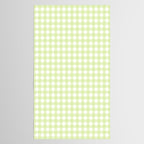 Gingham Check Pattern in Light Lime Green and White Tablecloth Gallery Image 2