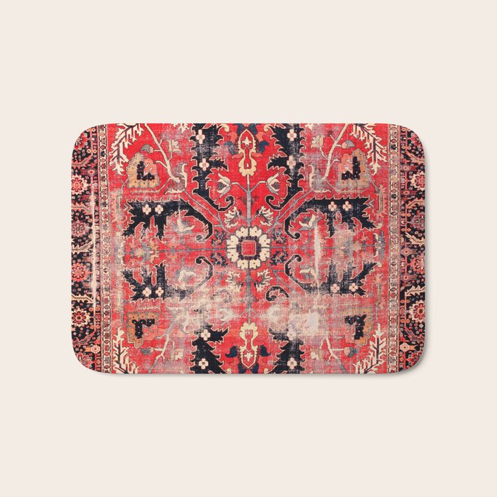 Heriz Azerbaijan Northwest Persian Rug Print Bath Mat Gallery Image 1