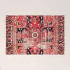 Heriz Azerbaijan Northwest Persian Rug Print Welcome Mat Gallery Image 1