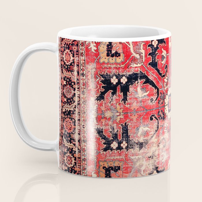 Heriz Azerbaijan Northwest Persian Rug Print Coffee Mug Gallery Image 3