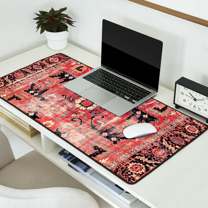 Heriz Azerbaijan Northwest Persian Rug Print Desk Mat Gallery Image 2