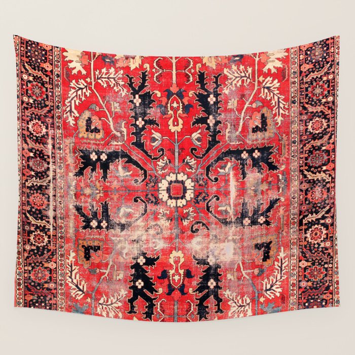 Heriz Azerbaijan Northwest Persian Rug Print Wall Tapestry Gallery Image 4