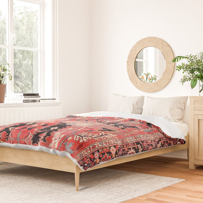 Heriz Azerbaijan Northwest Persian Rug Print Duvet Cover Gallery Image 2