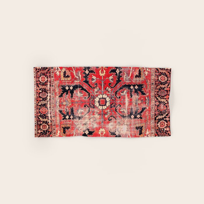 Heriz Azerbaijan Northwest Persian Rug Print Bath Towel Gallery Image 1