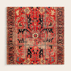 Heriz Azerbaijan Northwest Persian Rug Print Wood Wall Art Gallery Image 1