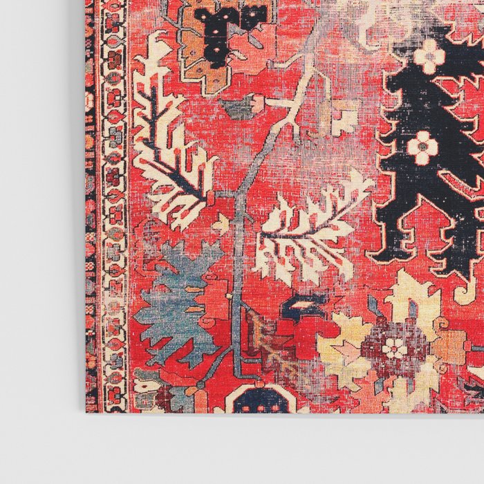 Heriz Azerbaijan Northwest Persian Rug Print Poster Gallery Image 3