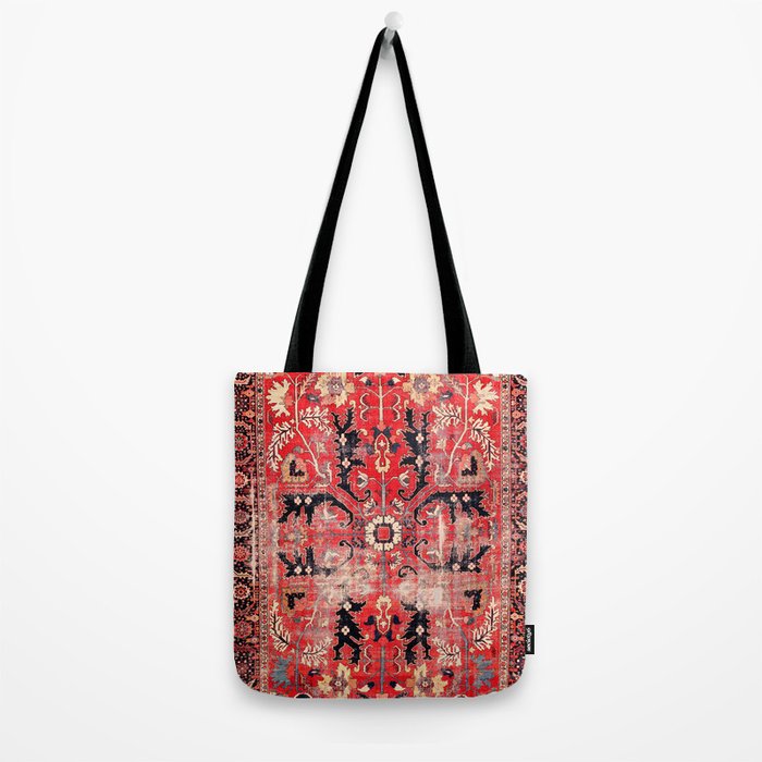 Heriz Azerbaijan Northwest Persian Rug Print Tote Bag Gallery Image 2