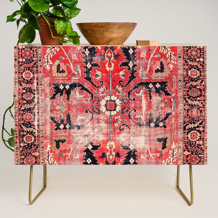 Heriz Azerbaijan Northwest Persian Rug Print Credenza Gallery Image 1