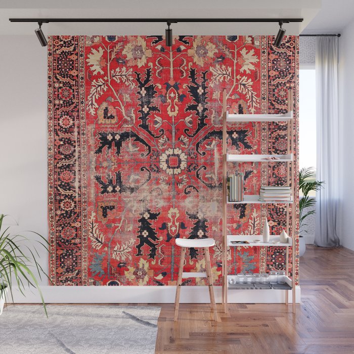 Heriz Azerbaijan Northwest Persian Rug Print Wall Mural Gallery Image 1