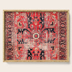 Heriz Azerbaijan Northwest Persian Rug Print Serving Tray Gallery Image 1