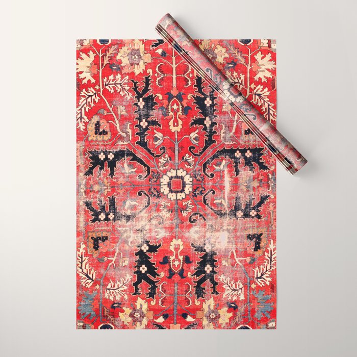 Heriz Azerbaijan Northwest Persian Rug Print Wrapping Paper Gallery Image 1
