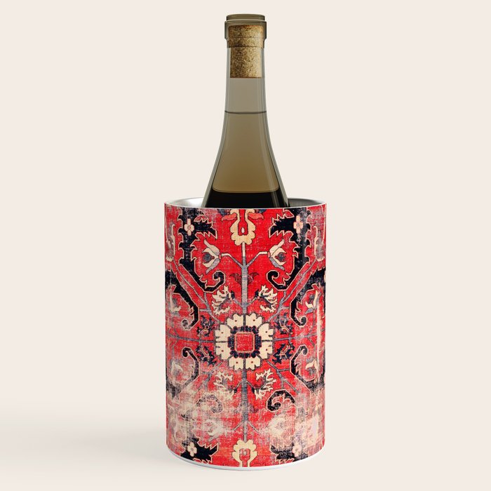 Heriz Azerbaijan Northwest Persian Rug Print Wine Chiller Gallery Image 1
