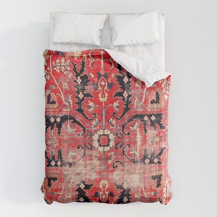 Heriz Azerbaijan Northwest Persian Rug Print Duvet Cover Gallery Image 6