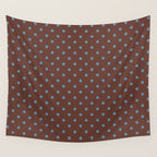 Polka Dot Brown and Blue Pattern Wall Tapestry Gallery Image 4