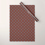 Polka Dot Brown and Blue Pattern Wrapping Paper Gallery Image 1