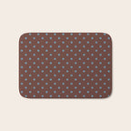 Polka Dot Brown and Blue Pattern Bath Mat Gallery Image 1