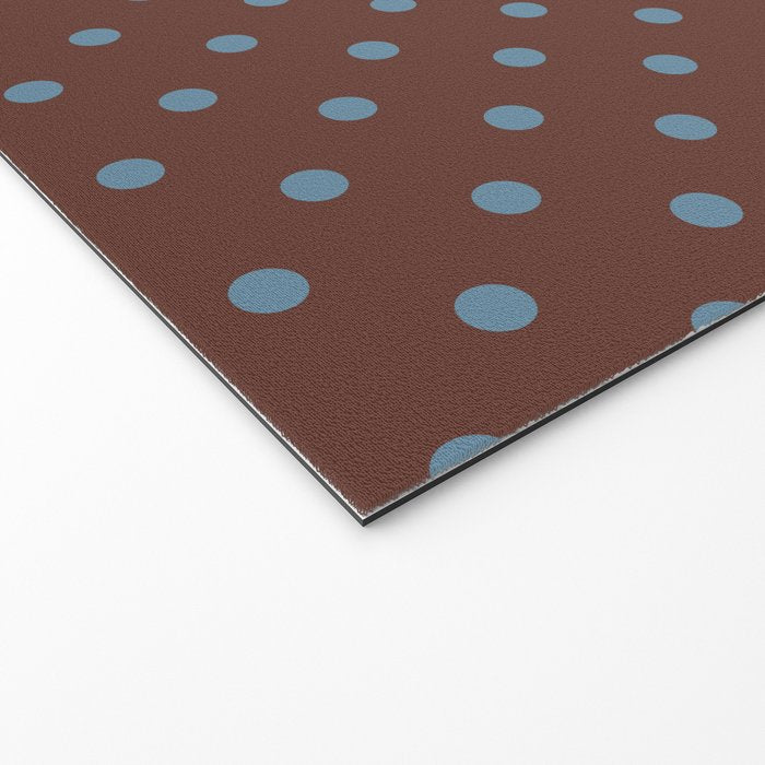 Polka Dot Brown and Blue Pattern Welcome Mat Gallery Image 2