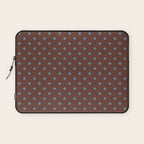 Polka Dot Brown and Blue Pattern Laptop Sleeve Gallery Image 1