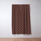 Polka Dot Brown and Blue Pattern Window Curtain Gallery Image 3