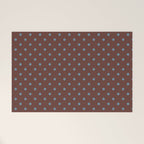 Polka Dot Brown and Blue Pattern Welcome Mat Gallery Image 1