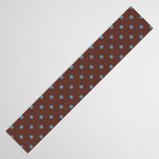 Polka Dot Brown and Blue Pattern Table Runner Gallery Image 3