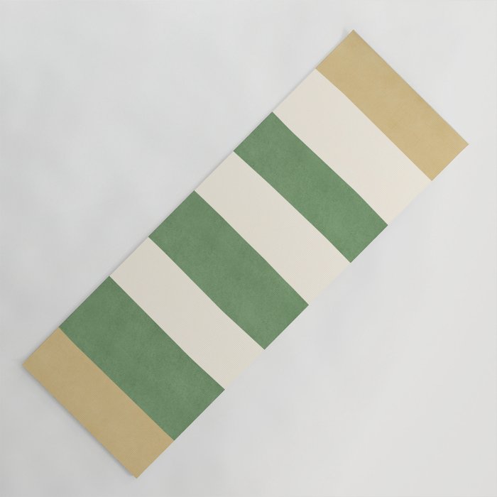 Geometric Vase - Green on Beige Yoga Mat Gallery Image 1