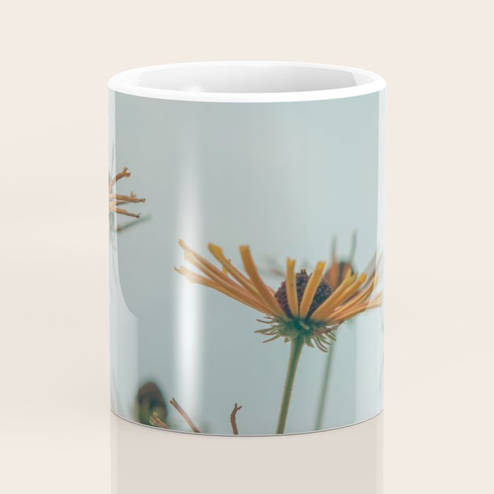 yellow flowers - happy botanical floral art Coffee Mug Gallery Image 4