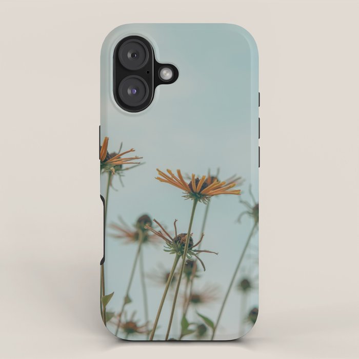 yellow flowers - happy botanical floral art iPhone Case Gallery Image 1