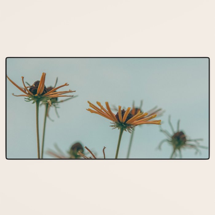 yellow flowers - happy botanical floral art Desk Mat Gallery Image 3