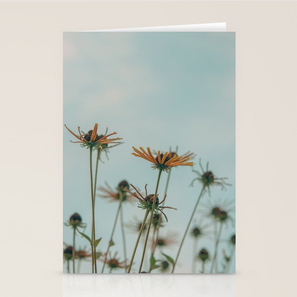 yellow flowers - happy botanical floral art Stationery Card Gallery Image 2