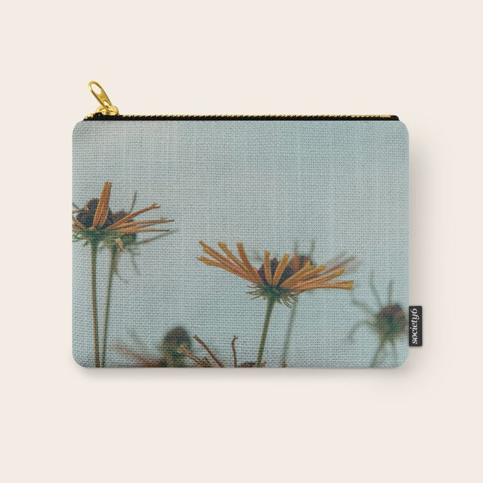 yellow flowers - happy botanical floral art Carry All Pouch Gallery Image 1
