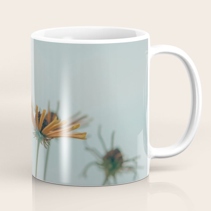 yellow flowers - happy botanical floral art Coffee Mug Gallery Image 1