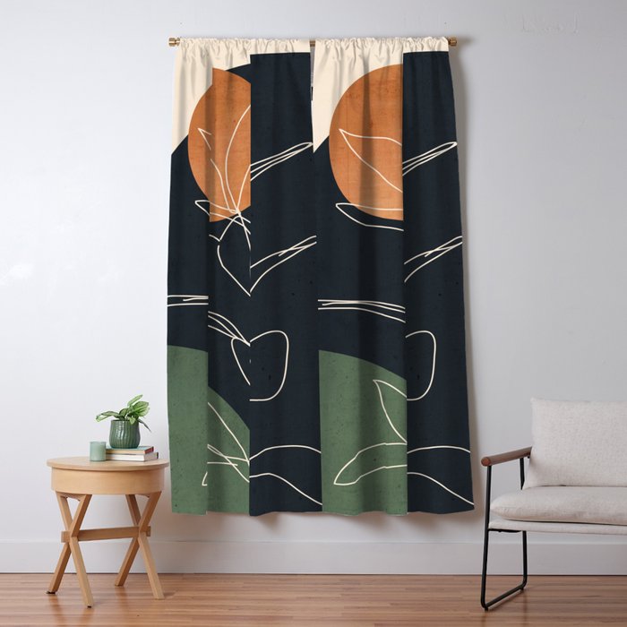 Abstract Art /Minimal Plant 98 Window Curtain Gallery Image 5