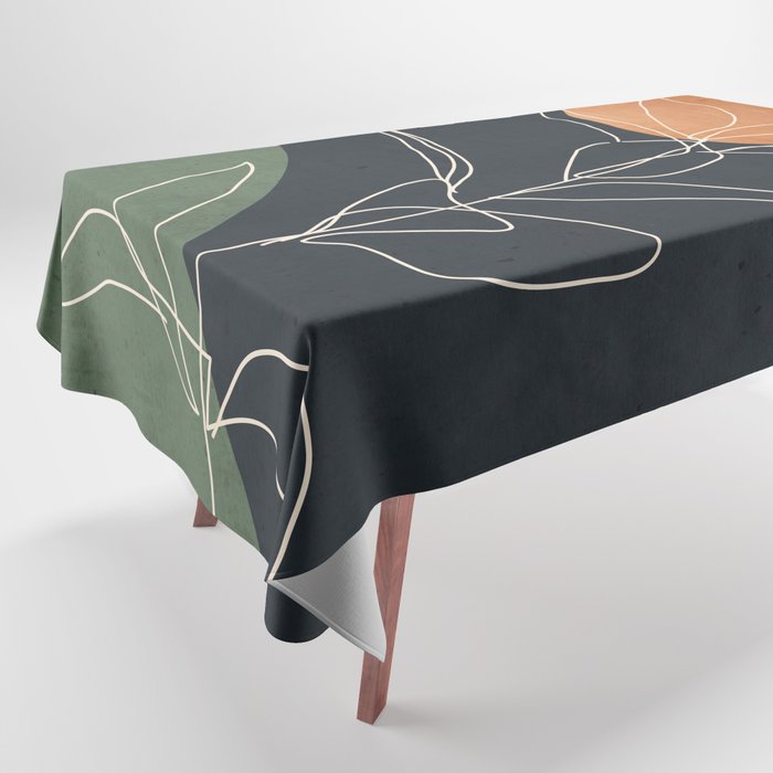 Abstract Art /Minimal Plant 98 Tablecloth Gallery Image 1
