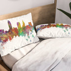 Cleveland Ohio Skyline Pillow Sham Gallery Image 2