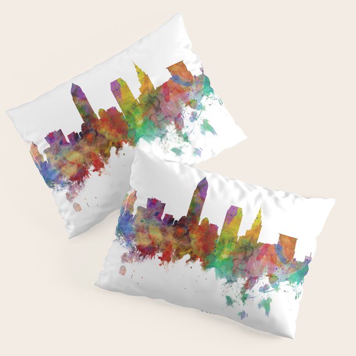Cleveland Ohio Skyline Pillow Sham Gallery Image 1